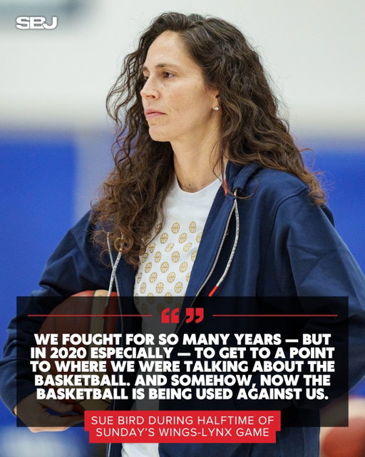 During coverage of Sunday's Lynx-Wings game, Sue Bird reflected on the WNBA's fight for visibility and why she believes the league must take control of its own narrative.

WNBA Hall of Famers Sue Bird and Cheryl Miller urged the league to stay focused on its own narrative after a Flagrant 2 foul by Chicago Sky guard DiJonai Carrington on Indiana Fever guard Sophie Cunningham sparked widespread online debate.

While Cunningham called the foul "unnecessary," both Fever coach Stephanie White and Bird downplayed suggestions of intent, with White saying it was a hard play that warranted the call.

Bird and Miller expressed concern that outside voices are increasingly using the league's platform to advance broader cultural and political debates, including recent discussions around transgender athletes and race, rather than focusing on basketball.