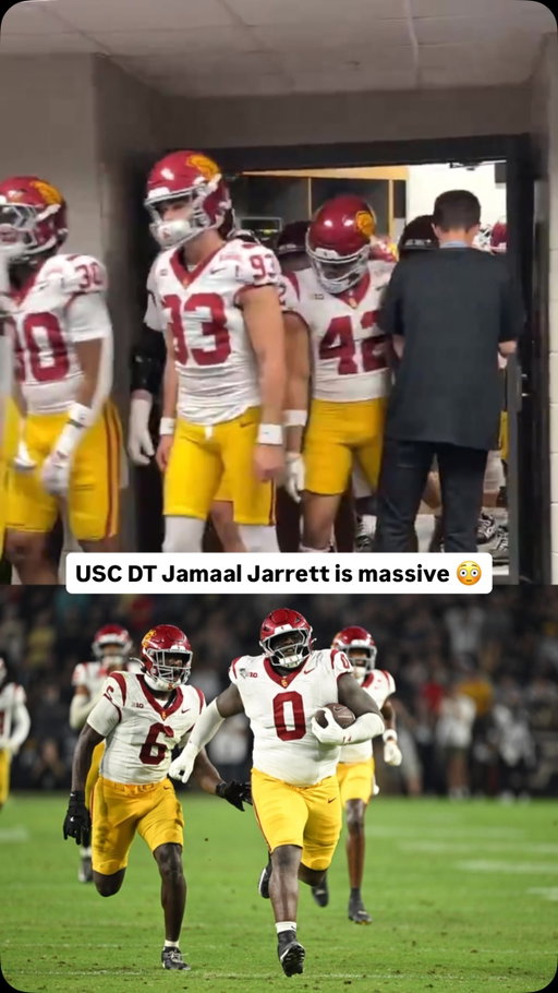 6-foot-5, 360 pounds — and somehow the fastest man on the field for one unforgettable moment. Jamaal Jarrett’s USC story is a fun one. A four-star Georgia transfer (via Grimsley HS, Greensboro NC) who barely saw the field in Athens — 12 tackles combined across two seasons. Then Sept. 13, 2025 at Purdue: a deflected pass lands in his hands, and the big man rumbles 70 yards for a pick-six, hitting 19 mph on the way — the “Thicc Six.” A season-ending injury cut his 2025 short after just 5 games. Now back for 2026, chasing more moments like it.

(Via CFB247 on X)