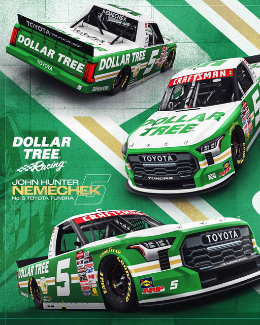 Getting busy in Loudon.

@JHNemechek returns to TRICON, partnering with @DollarTree for a double duty weekend at New Hampshire!

Special edition tees are available for pre-order on shopTRICON.com 🙌