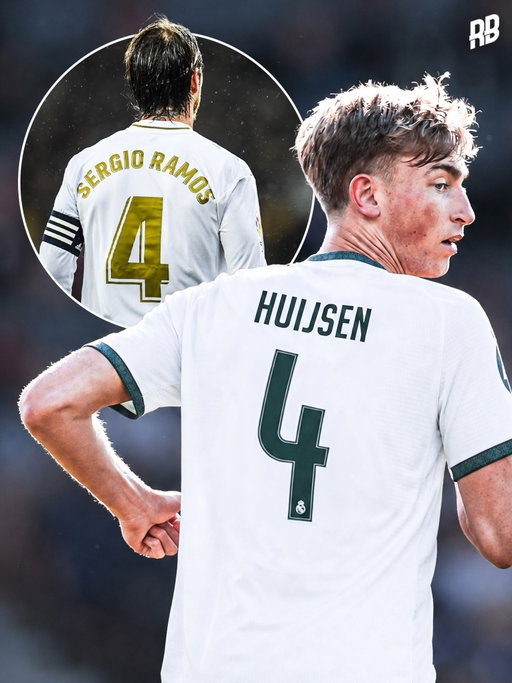 Dean Huijsen has taken the number four shirt at Real Madrid ahead of the 2026/2027 season following in the footsteps of his idol Sergio Ramos 🥹🤍

Before he joined Real Madrid, Huijsen spoke about Ramos calling him the greatest centre back of all time and spoke about how much he looks up to Ramos. Now he follows in his footsteps and takes his idols shirt. Dream come true 🙏