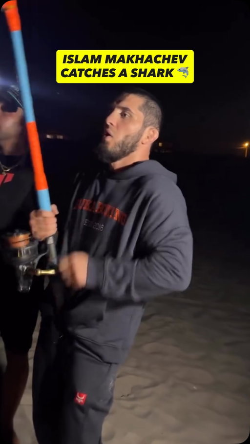Islam Makhachev - that’s one way to prepare for a fight 🎣🦈

He takes on Ian Machado Garry at #UFC330 this weekend 👀👊

🎥 via @saygid_izagakhmaev