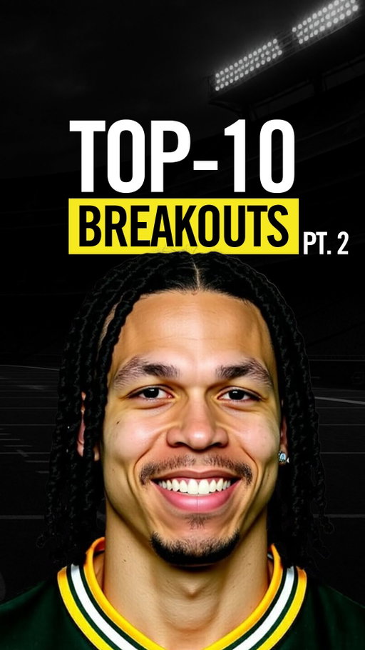 ⬇️ Comment “MVP” for my Top-150

Top-10 Breakouts in Fantasy Football (Part 2)

I’m risking my house on these 5 players to break out in fantasy... but last year we took Drake Maye, Emeka Egbuka, and Javonte Williams in this exact video, so listen up.

Number 5 = Isaiah Likely.
The Giants gave him $40 million to become their starting tight end...
A full-time role with Jaxson Dart’s scramble-drill chemistry is locked in.

Number 4 = Blake Corum.
One of football’s most explosive backs last year, but he didn’t get consistent touches until late in the season...
With McVay’s staff hinting at more of an even split, Corum is much more than a handcuff.

Number 3 = Jaxson Dart.
As a rookie, he was an every-week QB1, finishing 2nd in rushing touchdowns and 3rd in fantasy points per dropback...
The Giants got healthy, added weapons, and installed a new offense designed to support the QB.
Dart’s floor is already elite, and the passing ceiling hasn’t even arrived.

Number 2 = Omarion Hampton.
Before a fractured ankle ended his season, he was on pace for 300 touches while catching 32 of his 34 targets too...
The Chargers got key offensive linemen healthy this offseason.
Hampton is about to go crazy in Mike McDaniel’s offense.

But the best breakout candidate?
It’s Christian Watson.

#FantasyFootball
#FantasyFootballAdvice
#FantasyFootballDraft
#FantasyFootballTips
#FantasyFootballLeague