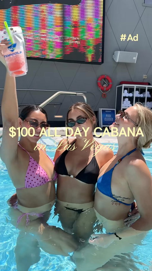 #Ad Vegas summer days don’t get much better than this🍹

Poolside sips, snacks, your best friends, AND Topgolf? @topgolflasvegas Hideaway Cabanas might officially be my new favorite way to spend a summer day in Vegas!

Consider this your sign to grab your friends, reserve a cabana, and make a day out of it! 

*Must be 21 years of age or older to rent a cabana. Cabana packages must be reserved and are subject to availability*

#Topgolf #TopgolfPartner #TopgolfLasVegas #LasVegas @topgolf
