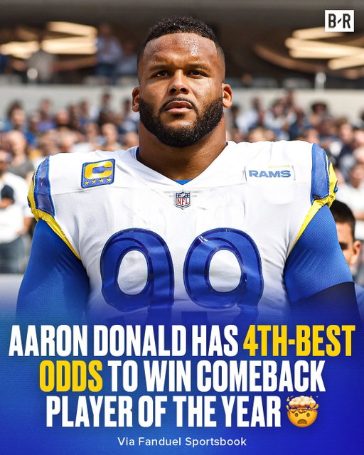Aaron Donald has the fourth-best odds to win CPOTY despite still being RETIRED 😭🏆

(Odds via @fdsportsbook)