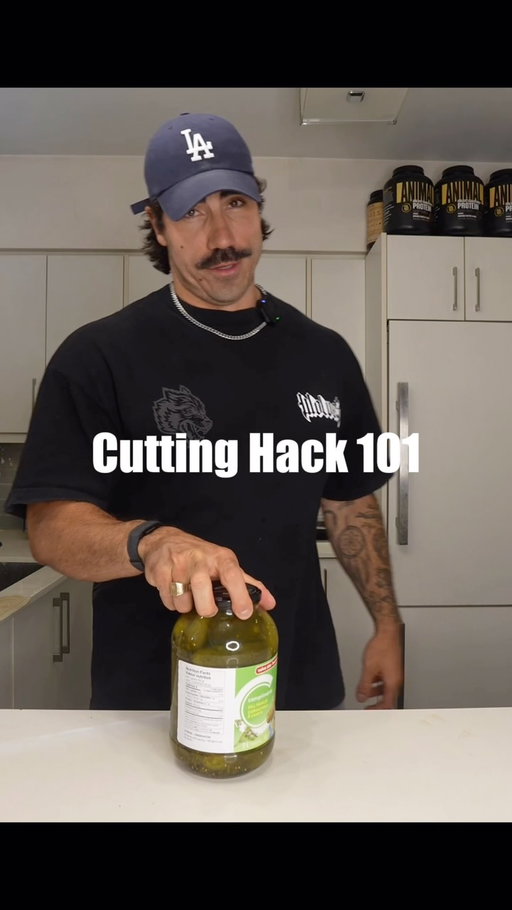 Real ones know the ultimate cutting hack is having a big jar of pickles. Borderline eating disorder territory but at least you’ll look like an absolute sicko.