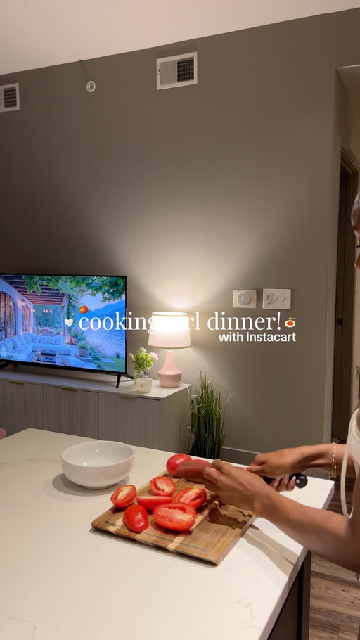 cooking girl dinner with @instacart 🎀🤍🍅🍝