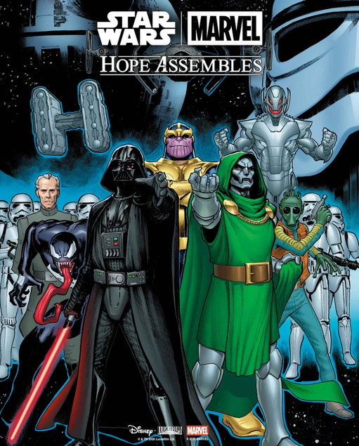 A galaxy far, far away is headed to the “World Outside Your Window.”
 
To celebrate the 50th anniversary of Star Wars, the Star Wars and Marvel Universe collide in ‘Star Wars/Marvel: Hope Assembles,’ launching in January 2027.
 
Written by pop culture icon Kevin Smith and drawn by ‘Uncanny X-Men’ superstar David Marquez, the historic five-issue comic book limited series assembles heroes and villains from both universes in a single saga for the first time.
 
The series follows Marvel heroes as they see the events of Star Wars unfolding on Earth and before their very eyes, after a spell shatters reality. The Avengers, Spider-Man, and more will team up with heroes like Luke Skywalker, Princess Leia, Han Solo, and Chewbacca, while Doctor Doom will align himself with the likes of Darth Vader and the Galactic Empire.
 
Art: David Marquez
