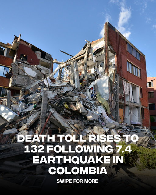 Prayers for Colombia 🇨🇴❤️‍🩹
ㅤ
A 7.4-magnitude earthquake hit western Colombia, killing at least 132 people and injuring 570.
ㅤ
Rescue teams are searching collapsed buildings for survivors, and the government has declared a national disaster and sent soldiers to help.
ㅤ
The earthquake was felt as far as Bogotá and caused damage in several cities. In Pereira, 16 people trapped in cable cars for six hours were safely rescued.
ㅤ
The death toll could rise as rescue efforts continue
ㅤ
📸:GETTY
