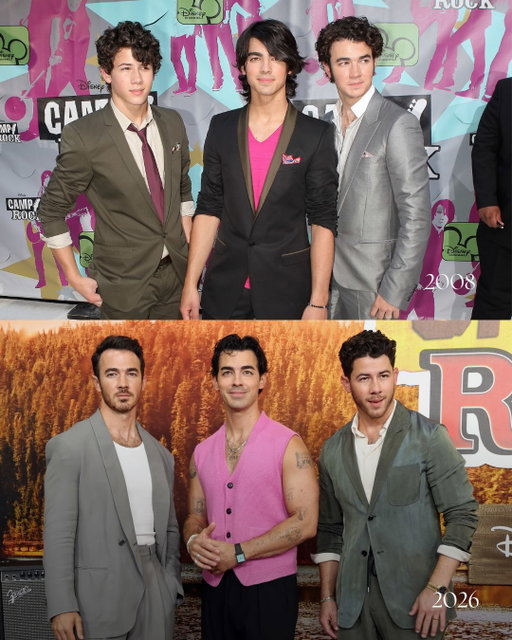 Did the @jonasbrothers just recreate their 2008 Camp Rock red carpet outfits for tonight’s L.A. premiere of Camp Rock 3?
photos: getty images