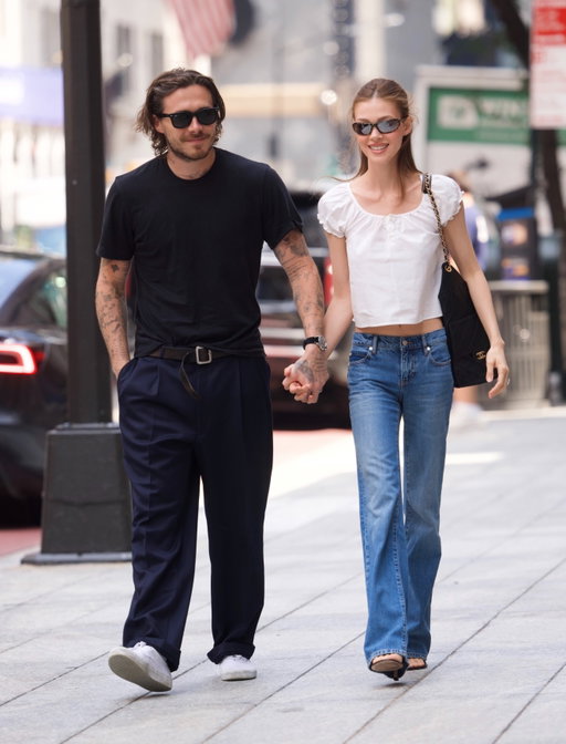 Brooklyn Beckham and Nicola Peltz were spotted holding hands while en route to Nobu restaurant in New York City on Sunday. A report surfaced last week that the couple no longer celebrates their original wedding date as their anniversary amid their estrangement from his family. See more on Just Jared.
#BrooklynBeckham
#NicolaPeltz
Photos: @backgrid_usa