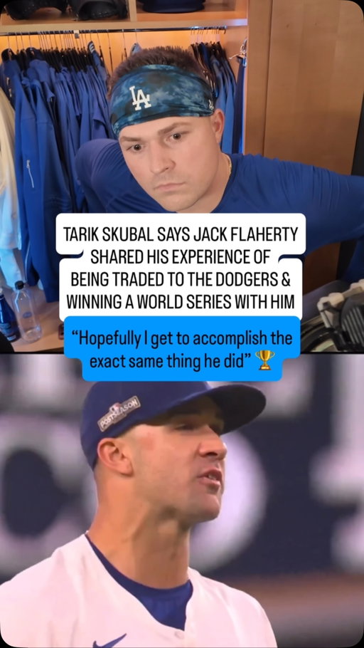 Tarik Skubal says his former teammate, Jack Flaherty, has shared his own experience of being traded from the Tigers to the Dodgers in 2024 and winning a title with him:

“We’ve communicated, he’s one of my really good friends. It was awesome to watch him in ‘24 accomplish what he was able to accomplish.”

“Hopefully I get to accomplish the exact same thing he did.”

Question by Noel Sanchez, @noisebynoel 🫡

#losangeles #dodgers #dodgerstadium #tarikskubal