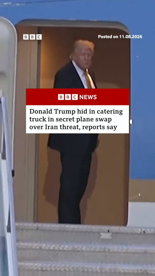 Donald Trump secretly swapped planes as he left a Nato summit in Turkey last month, as part of a response to a possible Iranian threat, US media has said.
 
The US president boarded Air Force One in view of television cameras before being transported to a military aircraft with the help of a catering truck. 
 
Journalists and some White House staff on board did not know he had been smuggled out.
 
Tap the link in @BBCNews's bio to read more about it.
 
#Trump #BBCNews