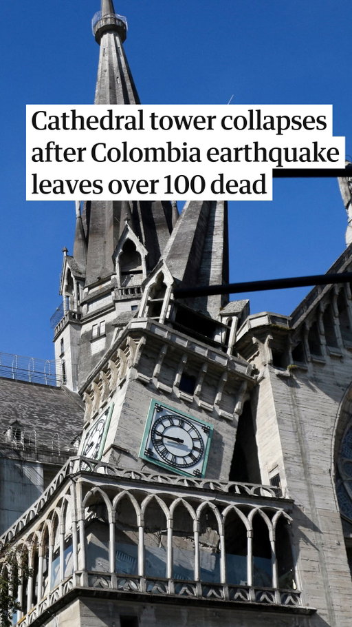 The spire of a cathedral in Manizales was seen close to collapse following a 7.4-magnitude earthquake that struck western Colombia on Monday. More than 100 people died, and more are missing as buildings collapsed in major cities including Cali and Pereira.

The country’s president, Abelardo de la Espriella – sworn in just days earlier – declared a state of emergency and said his government had deployed all of its capabilities “to protect lives, assist affected ‌communities and deliver aid wherever it is needed”.

The US secretary of state, Marco Rubio, said the Trump administration – which has thrown its weight behind Colombia’s new rightwing president – would provide $15.5m in emergency aid.

Read more on this story via the link in bio.