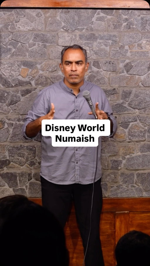 Disney world Numaish 

#standupcomedy #comedy #instagood #fun #standup 

[Stand up comedian compares Disney world with Numaish ]