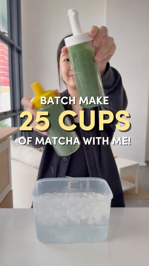 The easiest way to batch make your matcha 👌🏻 No sfiting, no whisking needed!