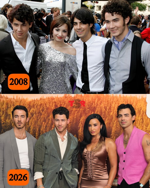 #TSRThrowbackz: Chillllle, time flies! 😩 #DemiLovato and the #JonasBrothers attend the ‘Camp Rock 3’ movie premiere. 💗 (📸: @gettyimages) ✍🏾: #TSRStaffLG