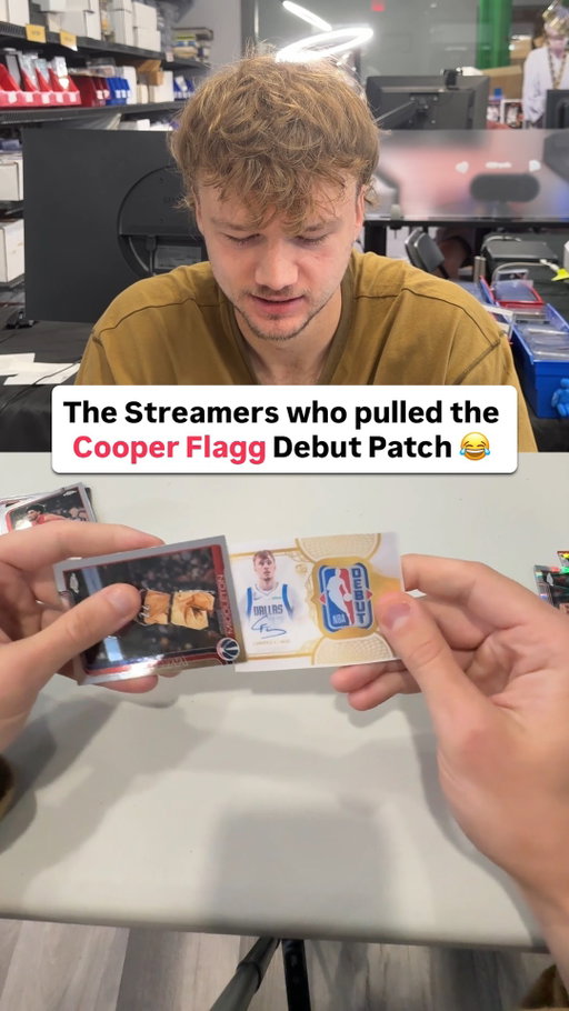 Everyone is saying @rhodybreakers should've been more excited to pull the Cooper Flagg Debut Patch 😂 here's what I imagine was going through their heads. Obviously a joke, big congrats to them and their customer! Such a massive hobby moment #sportscards #thehobby #topps #cooperflagg #nba