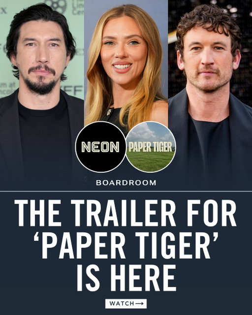 Adam Driver and Miles Teller play brothers whose pursuit of the American Dream pulls their family into a dangerous scheme in ‘Paper Tiger.’⁠
⁠
Set in 1986 Queens, James Gray’s crime drama follows an ex-cop and an engineer who become entangled with the Russian mafia. Scarlett Johansson also stars as Teller’s wife.⁠
⁠
Loosely inspired by Gray’s own family history, the film received a 10-minute standing ovation at Cannes and will open the New York Film Festival before arriving in theaters this fall.⁠
⁠
(🎥: @neonrated)