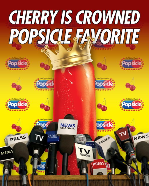 OFFICIAL: The flavor feud has ended and a winner has emerged… Who else did you expect? It’s our girl CHERRY 🍒❤️‍🔥💋

Thanks to you, @cherrythepopsicle has come out as the flavor on top. To celebrate her solo breakthrough, make sure to grab an all-Cherry pack available now at Dollar Tree.