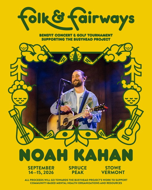 Running it back again. Excited to announce the second year of Folk & Fairways, a benefit concert and golf tournament supporting @thebusyheadproject at @sprucepeak. Sign up on my tour site to enter the ticket lottery for the benefit concert on September 15th from now until August 14 at 11:59p ET. All proceeds will go towards The Busyhead Project’s work to support community-based mental health organizations and resources, check out folkandfairways.org for more information and we’ll see you real soon