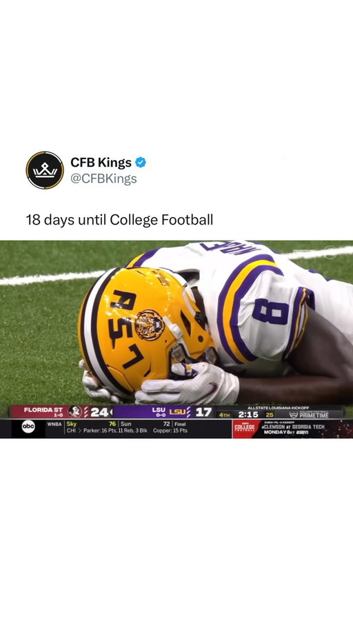 In 2022, Florida State defeated LSU after blocking an extra point in an unbelievable finish.

Trailing by 7 with 2 minutes remaining, LSU muffed a punt and Florida State recovered the ball at the 8-yard line.

With the chance to easily take a two score lead and time dwindling away, it looked like the game was all over and that the Seminoles had it in the bag.

FSU then fumbled the ball right back to LSU, and the Tigers had a second chance.

Jayden Daniels led LSU on a 99-yard drive that ended with a touchdown on the final play of regulation, and it looked like the game was going to OT.

Florida State gave the game one more unbelievable turn, and blocked the extra point to secure a 24-23 victory and defeated LSU in one of the craziest roller coaster endings ever.

(👉 Follow @cfbkings for more)