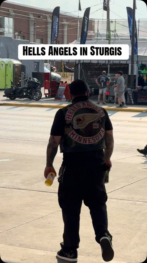 The Hells Angels Have Arrived in Sturgis and are selling merch on Main