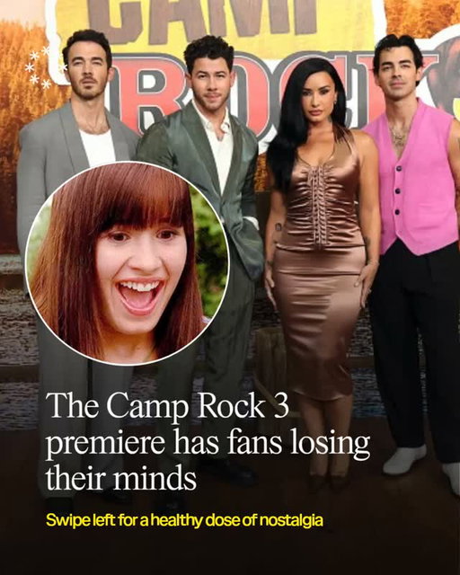 The Camp Rock nostalgia is officially back. ⛺️🎸⁠
⁠
Last night’s LA premiere brought Demi Lovato and the Jonas Brothers back together — and confirmed that Demi will return as Mitchie Torres in Camp Rock 3.⁠
⁠
Swipe left for some of our favourite fan reactions. 👀⁠
⁠
Follow @secretfilmclub for more film news, nostalgia and pop culture.