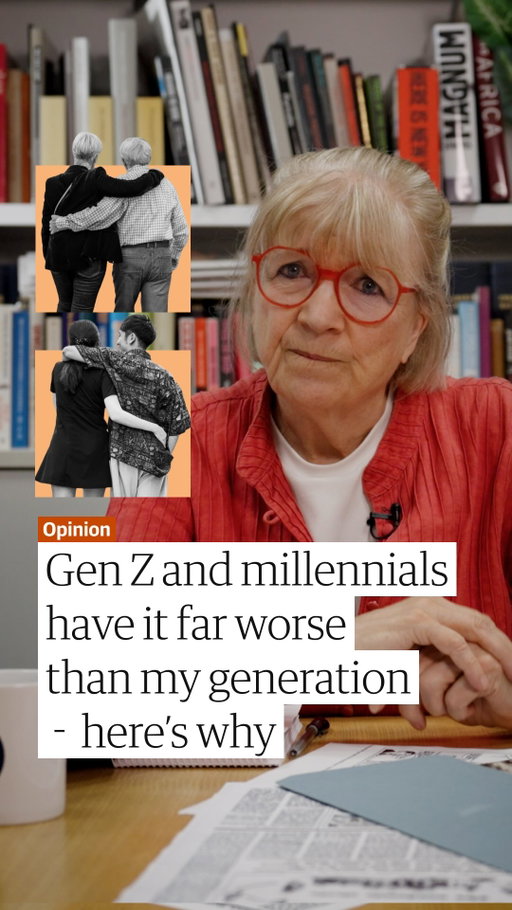 “I know my age group has called the young lazy, entitled snowflakes,” says columnist Polly Toynbee, who has been writing for the Guardian for nearly 50 years.

“But I know whose side I’m on and it’s not my own generation’s.”

Polly believes that the social contract between younger and older generations has been broken, with gen Z and millennials set to be worse off than their parents in the face of soaring unemployment, stagnating wages and ballooning house prices. 

New research carried out for the BBC suggests that young people in their 20s are facing a worse start to adulthood than any other generation in almost half a century, with more than 40% of 25-year-olds now living with their parents.

But, Polly says, even in the face of this intergenerational injustice, all hope isn’t lost.

Watch to find out why Polly thinks her generation owes the younger ones an apology - and how they can right these wrongs.

And this isn’t a new belief – read Polly’s article from 2023 about how she believes her generation is sucking Britain’s young people dry via the link in bio.

Video by @lozzhurrell