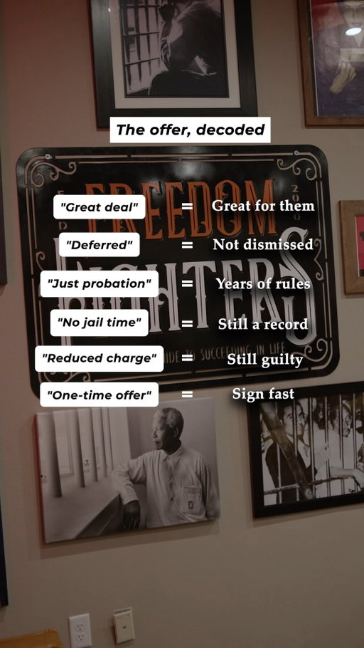 Before you celebrate the plea offer, read the fine print.

Reduced charges, probation, and no jail time can still come with consequences that follow you for years.

Don't sign because they called it a ""great deal.""

Understand the deal first.

#CriminalDefense #PleaAgreement #TexasLaw #LegalEducation #WestTexasLaw #KeithAndLorfing