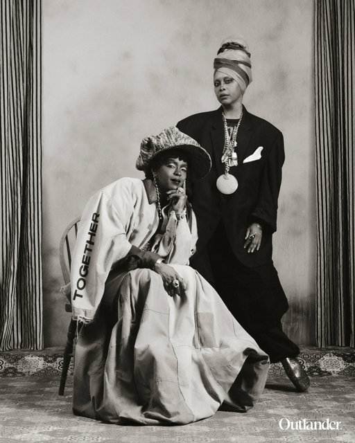 Ms. Lauryn Hill and Erykah Badu for Outlander Magazine - formally photographed together for the first time ever!

This is pure music history, two of the world’s most iconic women, who defined a golden era, on set together for the first time. We can’t thank them enough for allowing us to be the vessel that gives this gift to the world.

Shoutout to TJ Saw, Elliot Hensford and the team for building this set on a field in Milton Keynes and getting these incredible shots at 1am, straight after Ms. Hill and Badu’s legendary performance at their Disapora Calling! Festival. Remarkable work.

Photographer + Creative Director: Elliot Hensford @elliothensford 
Creative Director: TJ Saw @tj.saw1

Production Company: Marvellous Last Night @marvellouslastnight
Executive Producer: Max Alan @maxalan._
Creative Producer: TJ Saw @tj.saw1

Outlander Founder & Editor in Chief: Callum McCafferty @callum.mccaff 
Outlander Head of Strategy: Quinn Titsworth @quinnovative
Outlander Videographer: Olive Gilson @olivegilson_ 

Set Designer: Mariana Jaguite @marssss_x
Construction: Anthony Hetherstone @saylessconstruction
Scenic: Archie Weal @skiin_maan
Set Assistant: Teo Allen Corsbie @teonorthwest
Set Assistant: Nawal Ahmad @by.nwal

Lighting Director: George Robson @geornden
Photo Assistant: Fin Gleeson @fingleeson
Lighting Assistant: Otto Saner @ottosaner

Wardrobe Team: 
Raheem Robinson @raheem111 
Johanna Laracuente @fashionistalatinanyc
Assistant: Tiffani Newkirk 

Hair: 
Raheem Robinson @raheem111
Aicha Kamara @aicha_professionalhair 

Makeup: 
Sabina Collier 
Ngozi Edeme @paintedbyesther

Retouch: Roy Foo Tam Fong @stubroy
Post Production: Econe Photographic @econe_lab