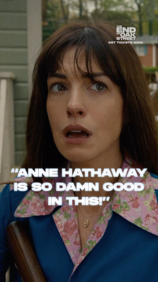 So. Damn. Good. Anne Hathaway stars in The End of Oak Street, only in theaters and IMAX this Friday. Get tickets now! Link in bio.
