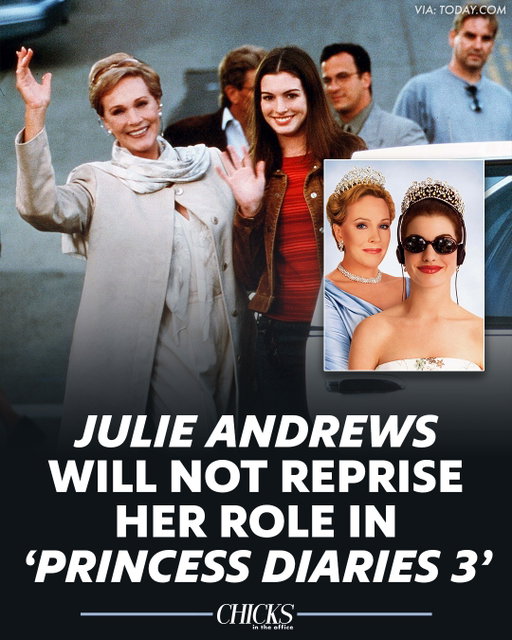 The Queen of Genovia will not be returning for 'Princess Diaries 3' alongside Anne Hathaway 😭