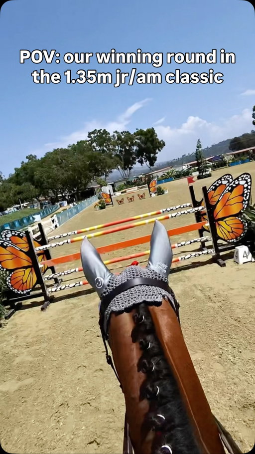 MonChou was an absolute superstar all week during our first show together, but especially today!! WOW! 🏆 She was SO on the money, consistent, scopey, and right there with me wherever I asked her to be. I had a blastttt with this special mare 🤍 

Talking to my horse on course helps keep my body relaxed, my breath regulated, and I feel like it keeps them focused tbh. I’ve picked up the habit of cheering “up, up!” before some fences and it’s only proved to work well so far! 🤷🏽‍♀️ Whatever works to keep horse & rider in sync, happy, and confident is what I strive to practice :)

& I love my bonnet’s reminder to “just smile” thanks to @realityhilldesigns 🩶 

smiling is important to trigger endorphin release, and to increase the feel-good transmitters 😉

also, this video is from our first round of the classic. there was a jump-off round, which was great too obvi, but it was so short I thought this vid would be more fun to come along for the whole ride :)

#equestrian #showjumping #horseshow #povride #horsejumping 

@haydenclarkesporthorses @jumphubcom