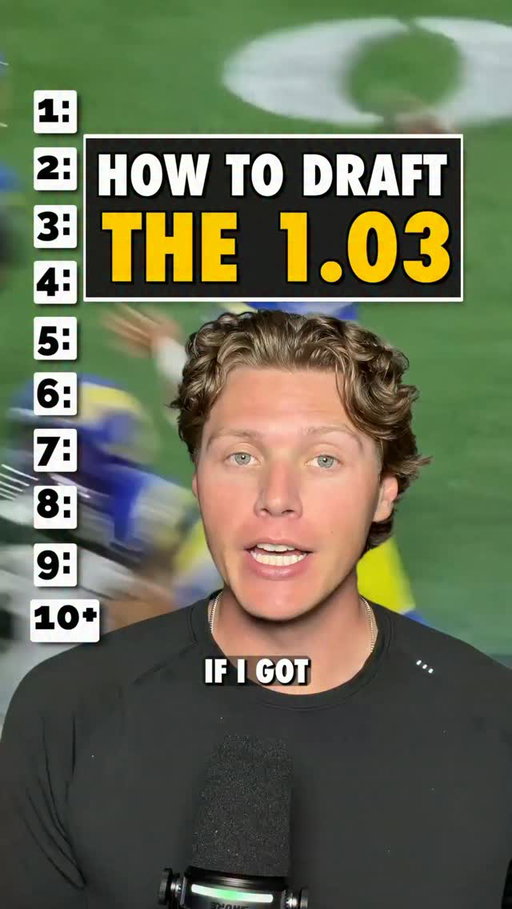Detailed Guide To Drafting the 1.03

#fantasyfootball #fantasyfootballadvice #nflfantasy #fantasydraft #fantasysleepers 

How to draft from the 1.03. How to draft from the third pick. Fantasy football 3rd pick