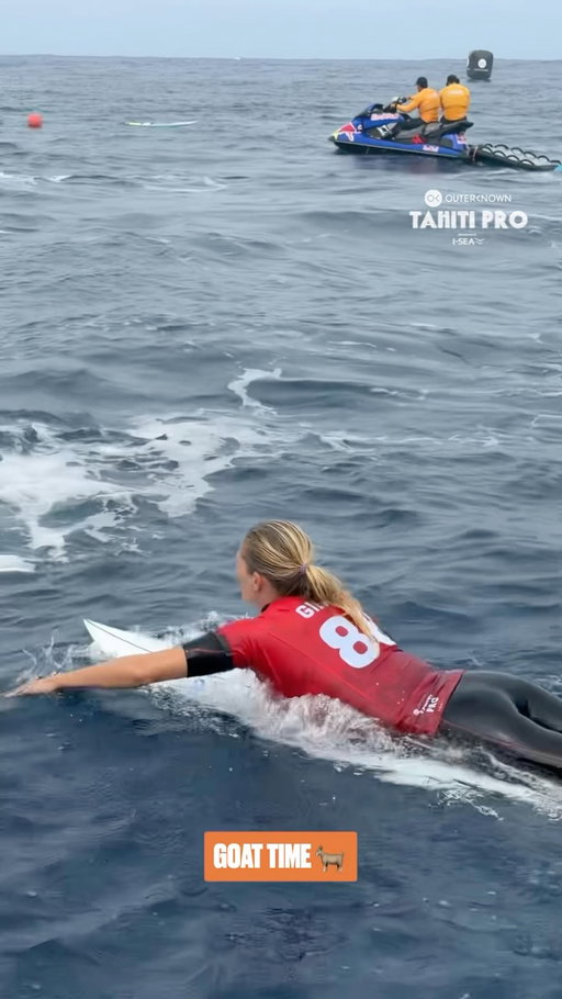 @stephaniegilmore is back at Teahupo’o 🤩

The 8x World Champion is up next at the @outerknown #TahitiPro! Watch live at worldsurfleague.com. 

@iseasunglasses @tahititourisme
