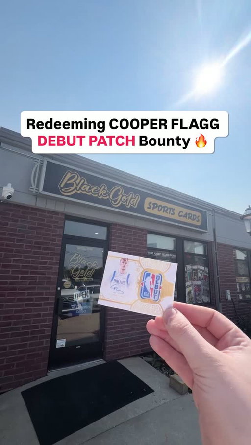 POV: Redeeming the Cooper Flagg Debut Patch Bounty 🔥 Bringing the Cooper Flagg Debut Patch Redemption to Black Gold for the bounty 🔥

On a real note, we’re tired of everyone milking our $600 bounty 😂 If you're the Rhode Islander and have the Cooper Flagg Debut Patch redemption, just redeem the card already and come collect the $600 and Qdoba and what not.

#collect #thehobby #sportscards