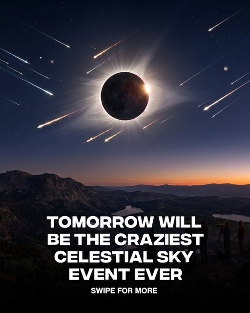 Should we stay indoors chat? 🫣
ㅤ
4 celestial events are happening on Aug. 12:
• 6-planet alignment in the early morning
• Partial solar eclipse visible in parts of the U.S. and beyond
• New moon at 1:36 p.m. EDT / 10:36 a.m. PDT, creating darker skies
• Perseid meteor shower peaks from midnight to dawn, with up to 100 meteors per hour under ideal conditions
ㅤ