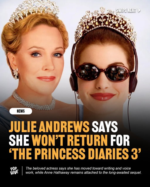Julie Andrews has confirmed that she does not expect to appear in ‘The Princess Diaries 3.’ The actress, who played Queen Clarisse Renaldi in the first two films, explained that she now prefers projects centered on writing, podcasting, recording and voice work rather than returning to the screen.

Andrews remains supportive of the upcoming sequel and is curious to see how the story develops as Anne Hathaway’s Mia Thermopolis enters a new chapter. Hathaway is still set to return, with Adele Lim directing the third installment.

The original ‘The Princess Diaries’ recently marked its 25th anniversary, keeping the beloved Genovian royal story in the spotlight as fans await the next chapter.