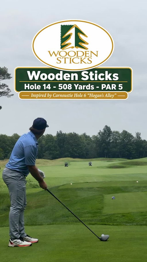 Let’s play the 14th hole at @woodensticksgolf in Uxbridge, Ontario. The hole is modelled after the 6th hole at @carnoustiegolflinks - site of Ben Hogan’s 1953 Open Championship victory. This course is an absolute blast to play - competitors in this week’s @pgascramble Regional Final are in for a treat.  #PlayAHole #TorontoGolf #Golf #PlayAHoleWithMe #GTAGolf