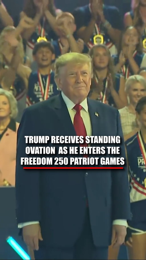 NOW: President Trump makes a big entrance at the Freedom 250 Patriot Games alongside Pat McAfee in Geneva, Ohio.