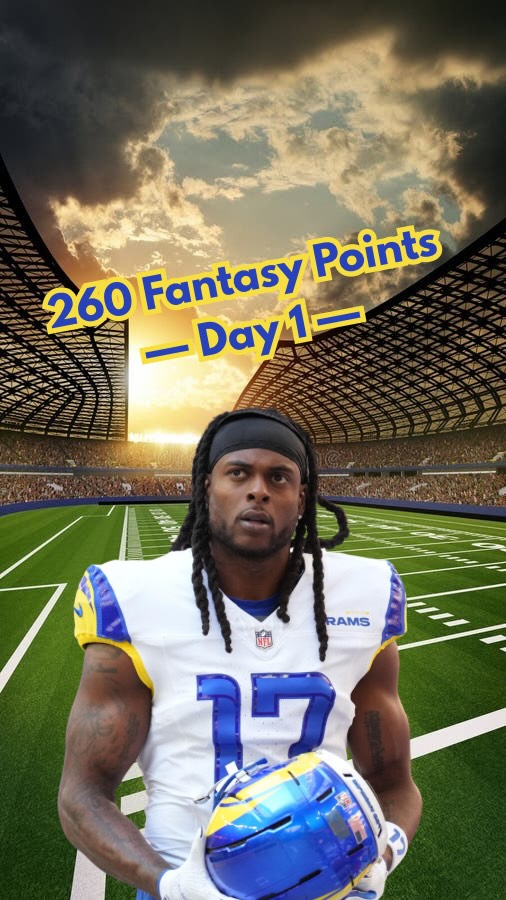 Trying to score 260 fantasy football points based on the 2025 NFL season: Day 1 #acshear #nflfilter #fantasyfootball #260fantasypoints #walterpicks