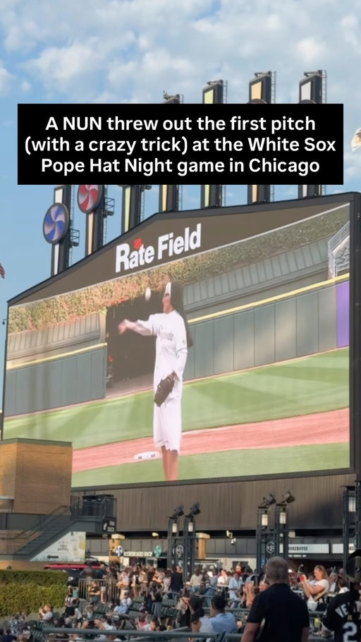 Amen sister!!!!! 🙏

Sister Mary Jo threw out the ceremonial first pitch tonight at Pope Hat Night for the Chicago White Sox!! Over 40,000 fans showed up for the giveaway game honoring Leo XIV!

#TickPick #mlb #popefrancis #chicago