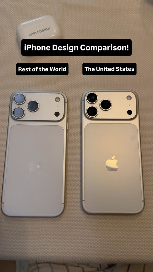Did you know about this difference?

What you see on the top edge of the US iPhone is an antenna window for 5G mmWave. Because the iPhone 17 Pro Max has a metal/aluminum enclosure, mmWave signals don’t pass through the frame very well. That non-metallic insert gives the antenna a clearer path for transmitting and receiving the very high-frequency 5G signal. Only the US iPhones have this antenna window for ultra-fast mmWave 5G!
______
#iphone17promax #iphone17pro #iphonedesign #5g #appledsign