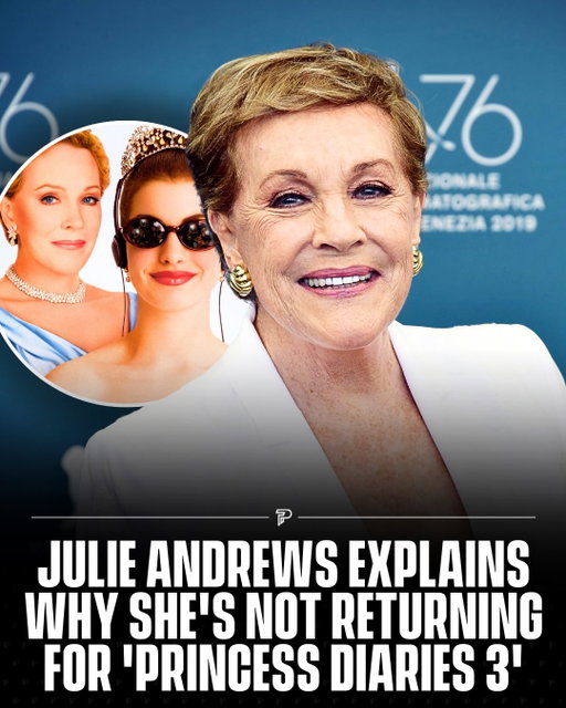 Julie Andrews, 90, has confirmed she will not be returning for The Princess Diaries 3, telling Today.com “I think I’m retired, really.” She said the film’s team asked her throughout last year, but she ultimately turned it down, explaining “I think the story has to continue in Princess Mia. It’s her story. It’s not really mine.”

Anne Hathaway is still set to reprise her role as Mia Thermopolis, with director Adele Lim already holding open casting calls for a 15-year-old character many fans believe is Mia’s half-sister from the books.

#Pubity #Viral #Film