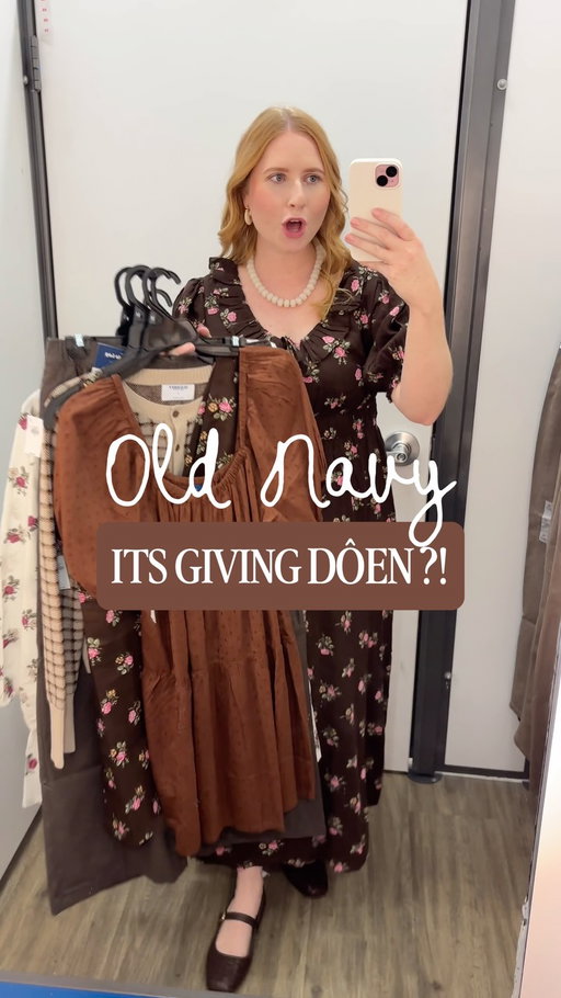 ‘HAUL’ gets you 🛒 details to shop what I tried on at @oldnavy this week! 🍂✨🤎

Early fall styles have just landed at Old Navy for fall 2026 and wow….are we seeing what I’m seeing?! 😱 these dresses, pants, sweaters are *giving* DÔEN but for way less! 

I ended up taking home the first dress ☝🏻 to wear to an event this week (stay tuned on stories) hint: ☕️🤎 and it’s the perfect 👌🏻 transitional dress option for August in Florida! I had to get it!! 

Q: What do you think of these new arrivals at Old Navy?

✨Leave HAUL below ⬇️ to get info on these adorable new Old Navy finds! ✨

Old Navy Haul | Old Navy Try On | Old Navy Dresses | Old Navy try on haul in store | Old Navy dressing room try on haul | Old Navy Fall Fashion 2026 | Old Navy Style | Old Navy Teacher | old navy haul 2026 | old navy teacher outfits | old navy try on haul 2026 | teacher outfits | teacher outfit ideas 2026 | #oldnavystyle #thanksitsoldnavy #oldnavytryon #oldnavyhaul #fallfashionoutfits