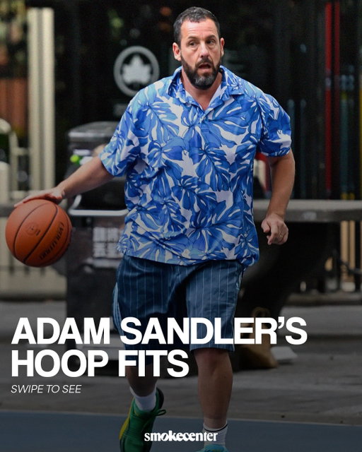 Nobody loves pick-up basketball more than Adam Sandler. Whether spotted on courts in New York City, Venice Beach, or Hawaii, he even called local dispatch lines while traveling to track down open runs. 

By ignoring athletic fashion trends, he accidentally became a style icon. Sandler sticks to maximum comfort: oversized Hawaiian polos, baggy gym shorts hanging well past his knees. 

Swipe to see Adam Sandler’s best hoop fits.