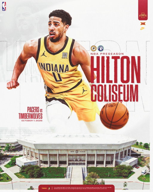 HE’S COMING HOME!

Tyrese Haliburton and the Pacers will face the Minnesota Timberwolves Oct. 7 at Hilton Coliseum. 

#Cyclones | #C5C