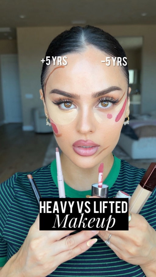 ✨ The placement of your makeup changes everything. Which side are you choosing? 👀

Products Used:
@smashboxcosmetics Cream Contour Stick in medium 
@kikomilano Liquid Blush in 04
@hourglasscosmetics Concealer in Fawn
@dominiquecosmetics Lip liner in Berry Sweet

#makeuptips #MakeupTutorial #MatureMakeup #ContourHack #makeup