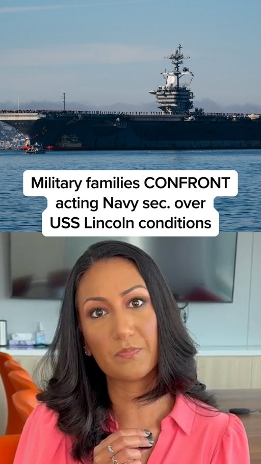 MS NOW’S @priyareporter reports on two tense meetings between angry military families and Navy leadership — including acting secretary of the Navy, Hung Cao — over difficult conditions aboard the USS Lincoln as its combat mission against Iran stretches onward with no clear date to return home.

#news #usslincoln #navy