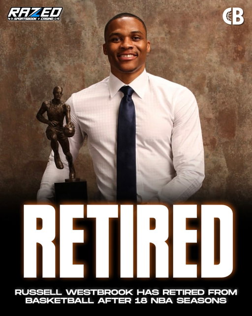 BREAKING: 9x NBA All-Star & 2017 MVP Russell Westbrook has announced his basketball retirement after 18 NBA seasons! 🏆

Westbrook posted this self-tribute video on his social media platforms.

Happy retirement, Russ! 👏